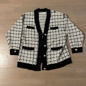 Zara Boucle Button Cardigan